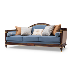 ,MY SHOP,Classic living room furniture: a sectional sofa with ornate fabrics on solid wood legs,foshan furniture factory,custom Furniture factory,china furniture factory