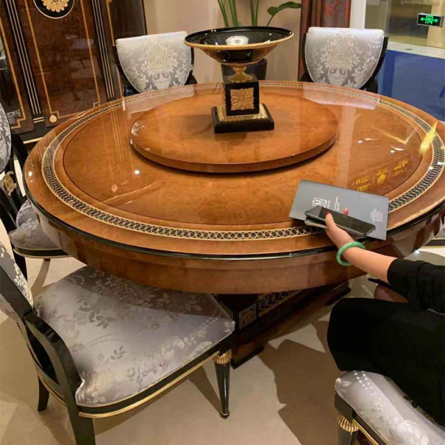 Elegant Classic Round Wood Dining Table,EKAR FURNITURE CO.,LTD,Elegant Classic Round Wood Dining Table,foshan furniture factory,custom Furniture factory,china furniture factory