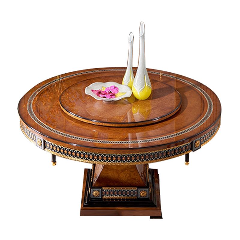 Elegant Classic Round Wood Dining Table,EKAR FURNITURE CO.,LTD,Elegant Classic Round Wood Dining Table,foshan furniture factory,custom Furniture factory,china furniture factory