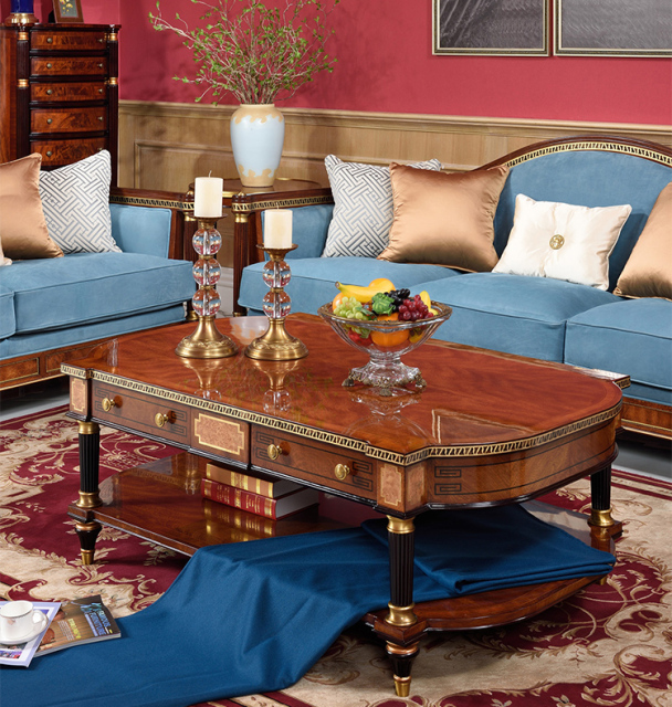 ,MY SHOP,Classic living room furniture: a sectional sofa with ornate fabrics on solid wood legs,foshan furniture factory,custom Furniture factory,china furniture factory