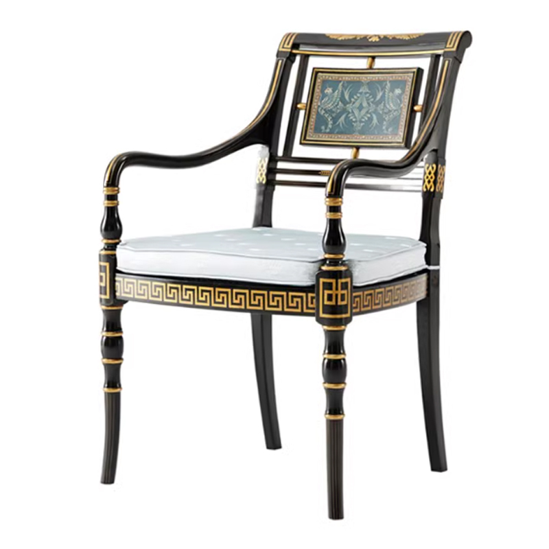 Classic Wood Lounge Chair – Timeless Greek Key Design for Luxurious Living Room Comfort,EKAR FURNITURE CO.,LTD,Classic Wood Lounge Chair – Timeless Greek Key Design for Luxurious Living Room Comfort,foshan furniture factory,custom Furniture factory,china furniture factory