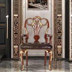 ,MY SHOP,Classic Petal-Back Wood Lounge Chair – Luxurious Design for an Elegant Living Room,foshan furniture factory,custom Furniture factory,china furniture factory