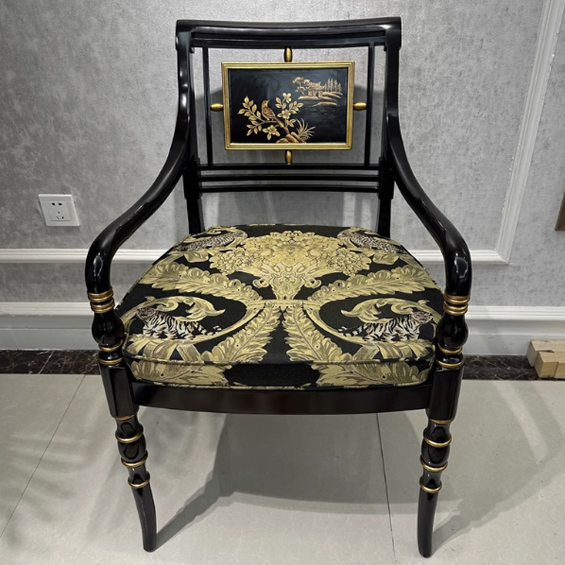 Classic Wood Lounge Chair – Timeless Greek Key Design for Luxurious Living Room Comfort,EKAR FURNITURE CO.,LTD,Classic Wood Lounge Chair – Timeless Greek Key Design for Luxurious Living Room Comfort,foshan furniture factory,custom Furniture factory,china furniture factory
