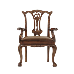 ,MY SHOP,Classic Oil Wax Leather Chair – Solid Wood Frame for Elegant Living Room Comfort,foshan furniture factory,custom Furniture factory,china furniture factory