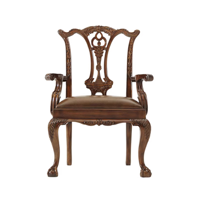 ,MY SHOP,Classic Oil Wax Leather Chair – Solid Wood Frame for Elegant Living Room Comfort,foshan furniture factory,custom Furniture factory,china furniture factory