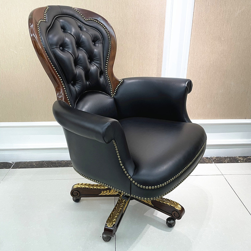 Rotating Solid Wood Office Chair – Traditional Design with Comfortable Cushioned Seat for Home Office,EKAR FURNITURE CO.,LTD,Rotating Solid Wood Office Chair – Traditional Design with Comfortable Cushioned Seat for Home Office,foshan furniture factory,custom Furniture factory,china furniture factory