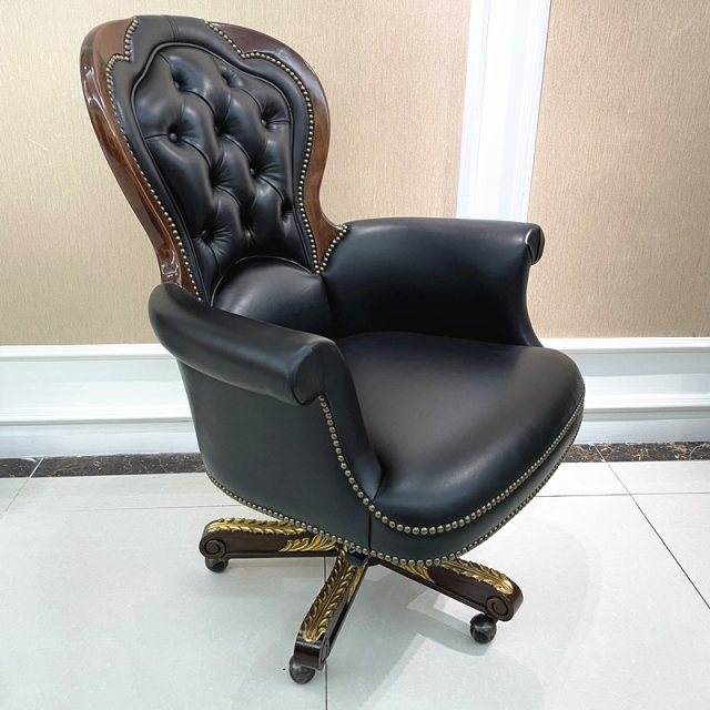 ,MY SHOP,Rotating Solid Wood Office Chair – Traditional Design with Comfortable Cushioned Seat for Home Office,foshan furniture factory,custom Furniture factory,china furniture factory