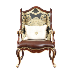 ,MY SHOP,Classic Carved Wood Lounge Chair – Refined Design for Comfortable Living Room Seating,foshan furniture factory,custom Furniture factory,china furniture factory