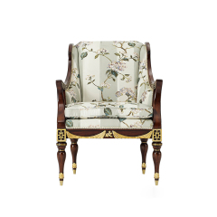 ,MY SHOP,Solid Wood Floral Fabric Chair – Classic Design for Relaxed Living Room Comfort,foshan furniture factory,custom Furniture factory,china furniture factory
