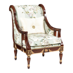 ,MY SHOP,Solid Wood Floral Fabric Chair – Classic Design for Relaxed Living Room Comfort,foshan furniture factory,custom Furniture factory,china furniture factory