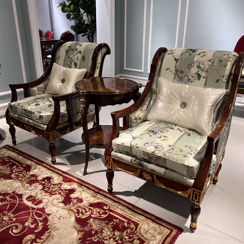 Solid Wood Floral Fabric Chair – Classic Design for Relaxed Living Room Comfort,EKAR FURNITURE CO.,LTD,Solid Wood Floral Fabric Chair – Classic Design for Relaxed Living Room Comfort,foshan furniture factory,custom Furniture factory,china furniture factory