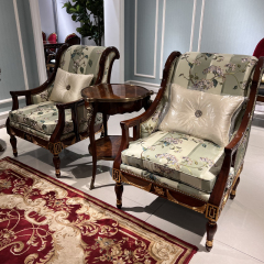 ,MY SHOP,Solid Wood Floral Fabric Chair – Classic Design for Relaxed Living Room Comfort,foshan furniture factory,custom Furniture factory,china furniture factory
