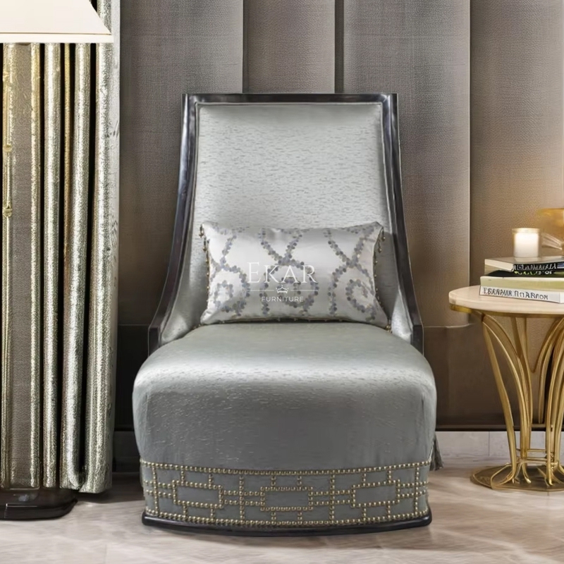 Fabric Upholstered Armless Chair – Solid Wood Design for Comfortable Living Room Seating,EKAR FURNITURE CO.,LTD,Fabric Upholstered Armless Chair – Solid Wood Design for Comfortable Living Room Seating,foshan furniture factory,custom Furniture factory,china furniture factory