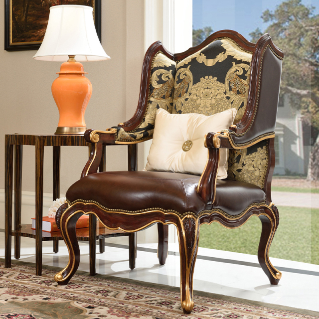 ,MY SHOP,Classic Carved Wood Lounge Chair – Refined Design for Comfortable Living Room Seating,foshan furniture factory,custom Furniture factory,china furniture factory