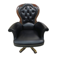 ,MY SHOP,Rotating Solid Wood Office Chair – Traditional Design with Comfortable Cushioned Seat for Home Office,foshan furniture factory,custom Furniture factory,china furniture factory