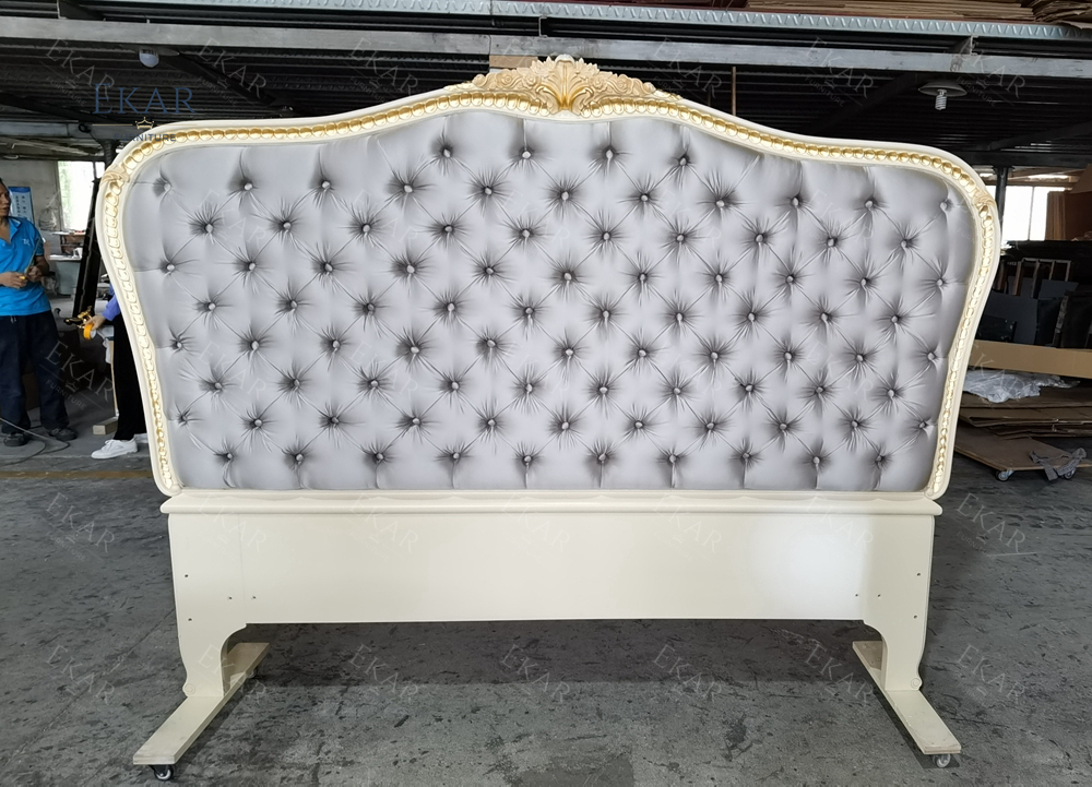 Home Furniture Bedroom Furniture White Wooden Bed,EKAR FURNITURE CO.,LTD,,foshan furniture factory,custom Furniture factory,china furniture factory