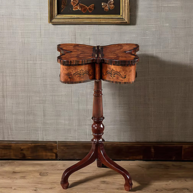 ,MY SHOP,Solid Wood Butterfly Shape End Table – Unique Design for Stylish Living Room Decor,foshan furniture factory,custom Furniture factory,china furniture factory