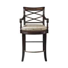 ,MY SHOP,Solid Wood Bar Stool – Traditional Design with Armrests for Comfortable Dining or Bar Seating,foshan furniture factory,custom Furniture factory,china furniture factory