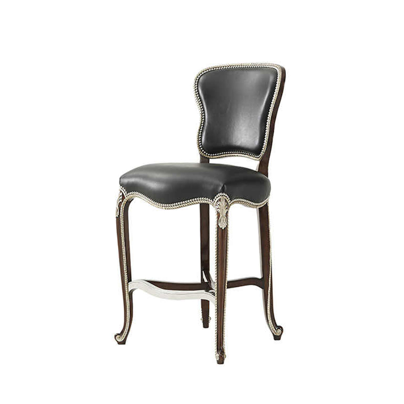 Solid Wood Bar Stool – Oil Wax Leather Seat for Comfortable and Stylish Bar Seating,EKAR FURNITURE CO.,LTD,Solid Wood Bar Stool – Oil Wax Leather Seat for Comfortable and Stylish Bar Seating,foshan furniture factory,custom Furniture factory,china furniture factory