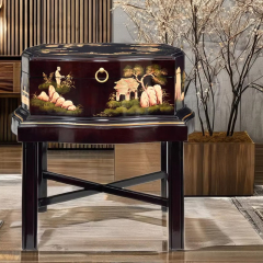 ,MY SHOP,Square Solid Wood End Table – Creative Floral Design for Traditional Living Room Decor,foshan furniture factory,custom Furniture factory,china furniture factory