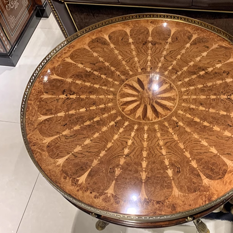 British Classic Solid Wood Round End Table – Metal Accents for a Distinctive Living Room Decor,EKAR FURNITURE CO.,LTD,British Classic Solid Wood Round End Table – Metal Accents for a Distinctive Living Room Decor,foshan furniture factory,custom Furniture factory,china furniture factory