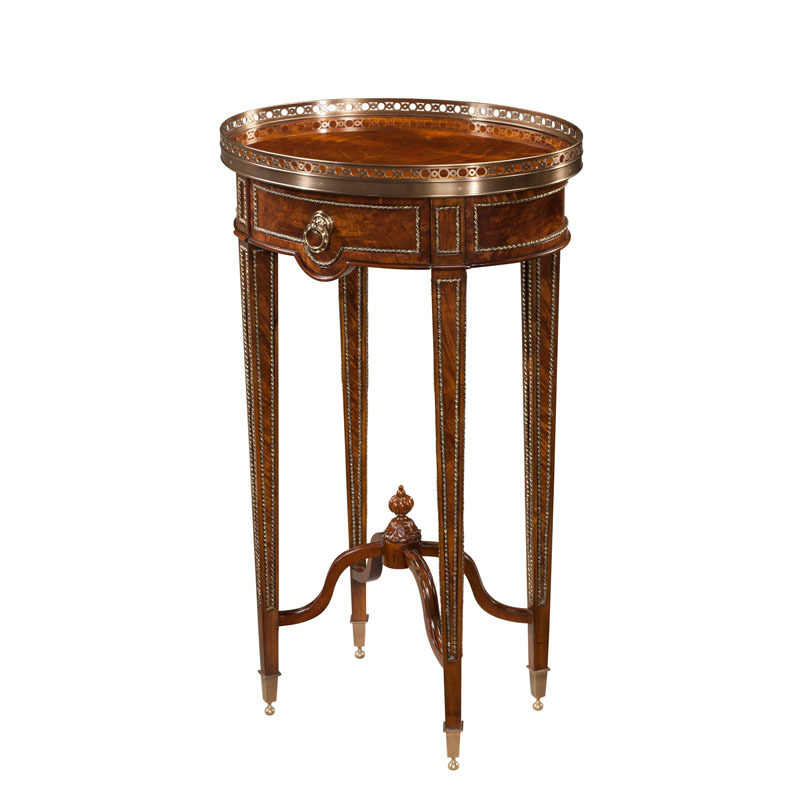 Solid Wood Round End Table – Metal Accents for a Stylish and Functional Living Room Piece,EKAR FURNITURE CO.,LTD,Solid Wood Round End Table – Metal Accents for a Stylish and Functional Living Room Piece,foshan furniture factory,custom Furniture factory,china furniture factory