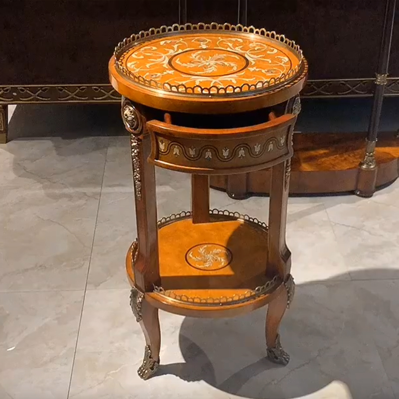 Solid Wood Round End Table – Creative Design with Storage Drawer for Functional Living Room,EKAR FURNITURE CO.,LTD,Solid Wood Round End Table – Creative Design with Storage Drawer for Functional Living Room,foshan furniture factory,custom Furniture factory,china furniture factory