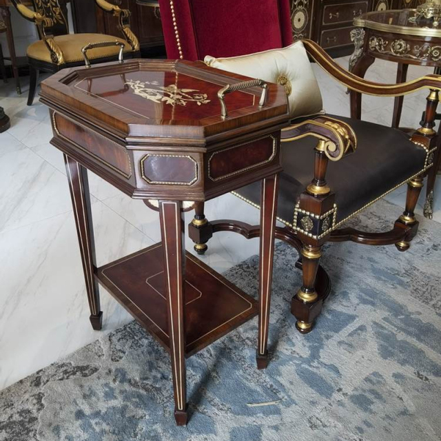 ,MY SHOP,Solid Wood Octagonal End Table – Unique Design for Functional and Stylish Living Room Accent,foshan furniture factory,custom Furniture factory,china furniture factory