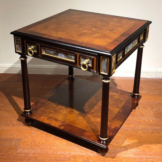 ,MY SHOP,Solid Wood Square End Table – Functional Design with Metal Accents for Stylish Living Rooms,foshan furniture factory,custom Furniture factory,china furniture factory