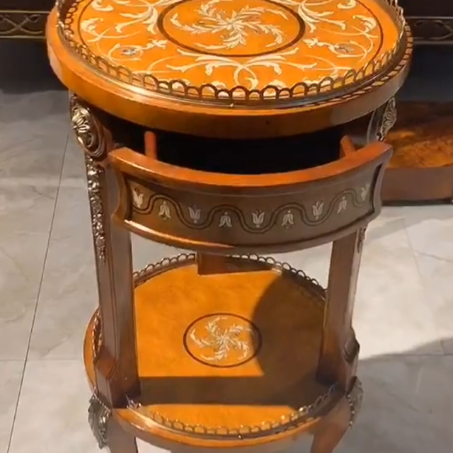 Solid Wood Round End Table – Creative Design with Storage Drawer for Functional Living Room,EKAR FURNITURE CO.,LTD,Solid Wood Round End Table – Creative Design with Storage Drawer for Functional Living Room,foshan furniture factory,custom Furniture factory,china furniture factory