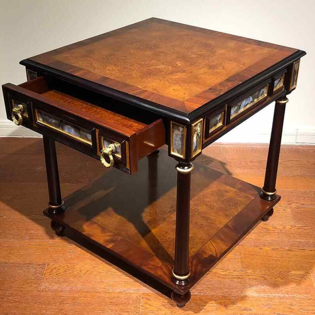 ,MY SHOP,Solid Wood Square End Table – Functional Design with Metal Accents for Stylish Living Rooms,foshan furniture factory,custom Furniture factory,china furniture factory