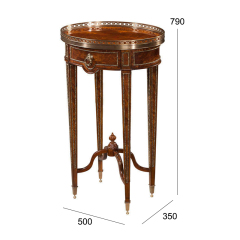 ,MY SHOP,Solid Wood Round End Table – Metal Accents for a Stylish and Functional Living Room Piece,foshan furniture factory,custom Furniture factory,china furniture factory