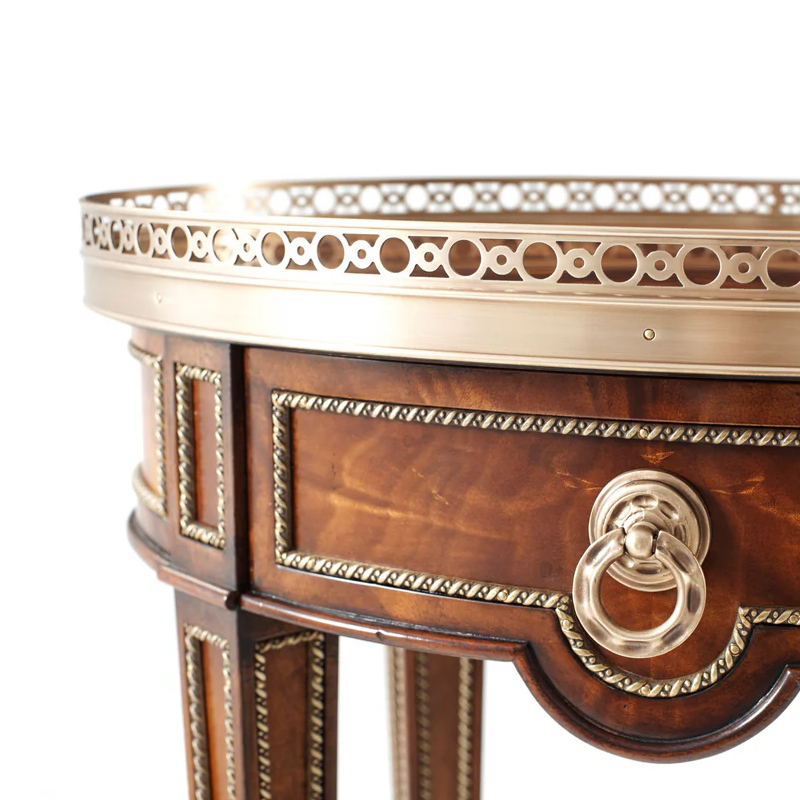 Solid Wood Round End Table – Metal Accents for a Stylish and Functional Living Room Piece,EKAR FURNITURE CO.,LTD,Solid Wood Round End Table – Metal Accents for a Stylish and Functional Living Room Piece,foshan furniture factory,custom Furniture factory,china furniture factory