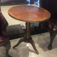 ,MY SHOP,Classic Solid Wood Round Corner Table with Triangular Base – Functional and Stylish for Living Room Spaces,foshan furniture factory,custom Furniture factory,china furniture factory