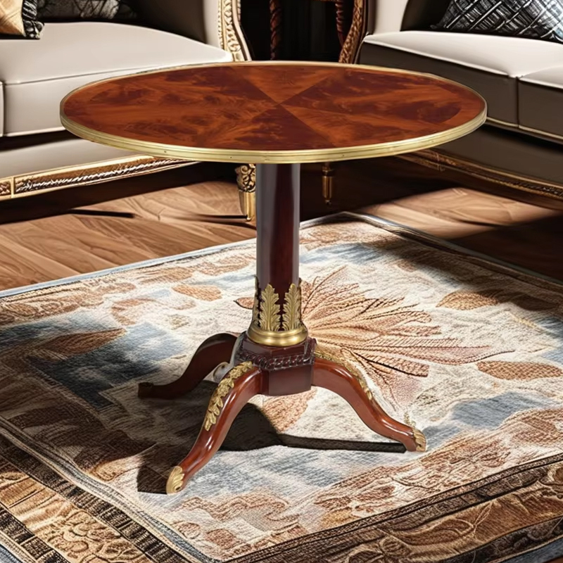 Classic Solid Wood Round Corner Table with Triangular Base – Functional and Stylish for Living Room Spaces,EKAR FURNITURE CO.,LTD,Classic Solid Wood Round Corner Table with Triangular Base – Functional and Stylish for Living Room Spaces,foshan furniture factory,custom Furniture factory,china furniture factory