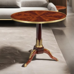 ,MY SHOP,Classic Solid Wood Round Corner Table with Triangular Base – Functional and Stylish for Living Room Spaces,foshan furniture factory,custom Furniture factory,china furniture factory