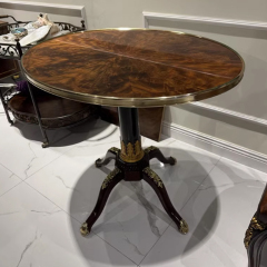 ,MY SHOP,Classic Solid Wood Round Corner Table with Triangular Base – Functional and Stylish for Living Room Spaces,foshan furniture factory,custom Furniture factory,china furniture factory