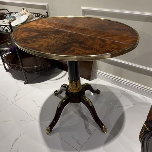 ,MY SHOP,Classic Solid Wood Round Corner Table with Triangular Base – Functional and Stylish for Living Room Spaces,foshan furniture factory,custom Furniture factory,china furniture factory