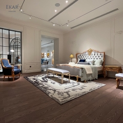 ,MY SHOP,Soild Wood Carved Luxury Upholstered King Size Bed - Ekar Furniture,foshan furniture factory,custom Furniture factory,china furniture factory