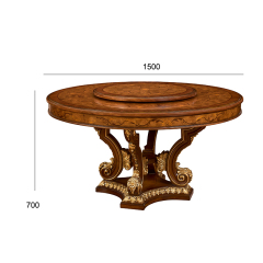 Classic Solid Wood Round Dining Table – Timeless Design for Elegant Dining Spaces,EKAR FURNITURE CO.,LTD,Classic Solid Wood Round Dining Table – Timeless Design for Elegant Dining Spaces,foshan furniture factory,custom Furniture factory,china furniture factory