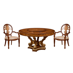 Classic Solid Wood Round Dining Table – Timeless Design for Elegant Dining Spaces,EKAR FURNITURE CO.,LTD,Classic Solid Wood Round Dining Table – Timeless Design for Elegant Dining Spaces,foshan furniture factory,custom Furniture factory,china furniture factory