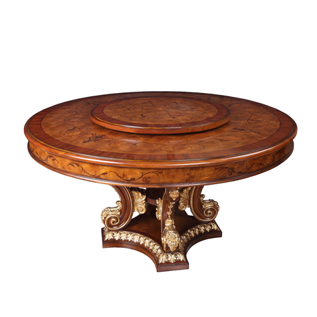 Classic Solid Wood Round Dining Table – Timeless Design for Elegant Dining Spaces,EKAR FURNITURE CO.,LTD,Classic Solid Wood Round Dining Table – Timeless Design for Elegant Dining Spaces,foshan furniture factory,custom Furniture factory,china furniture factory