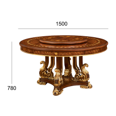 Classic Style Straight-Grain Rosewood Round Dining Table for Traditional Dining Rooms,EKAR FURNITURE CO.,LTD,Classic Style Straight-Grain Rosewood Round Dining Table for Traditional Dining Rooms,foshan furniture factory,custom Furniture factory,china furniture factory