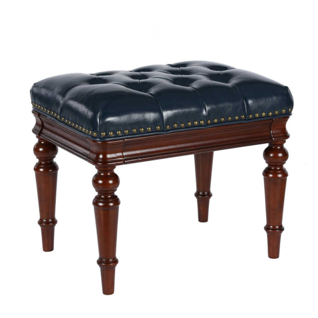 ,MY SHOP,Classic Style Leather Bench with Wooden Legs for Bedroom or Living Room Seating,foshan furniture factory,custom Furniture factory,china furniture factory