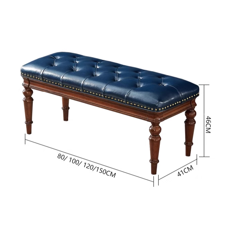 Classic Style Leather Bench with Wooden Legs for Bedroom or Living Room Seating,EKAR FURNITURE CO.,LTD,Classic Style Leather Bench with Wooden Legs for Bedroom or Living Room Seating,foshan furniture factory,custom Furniture factory,china furniture factory