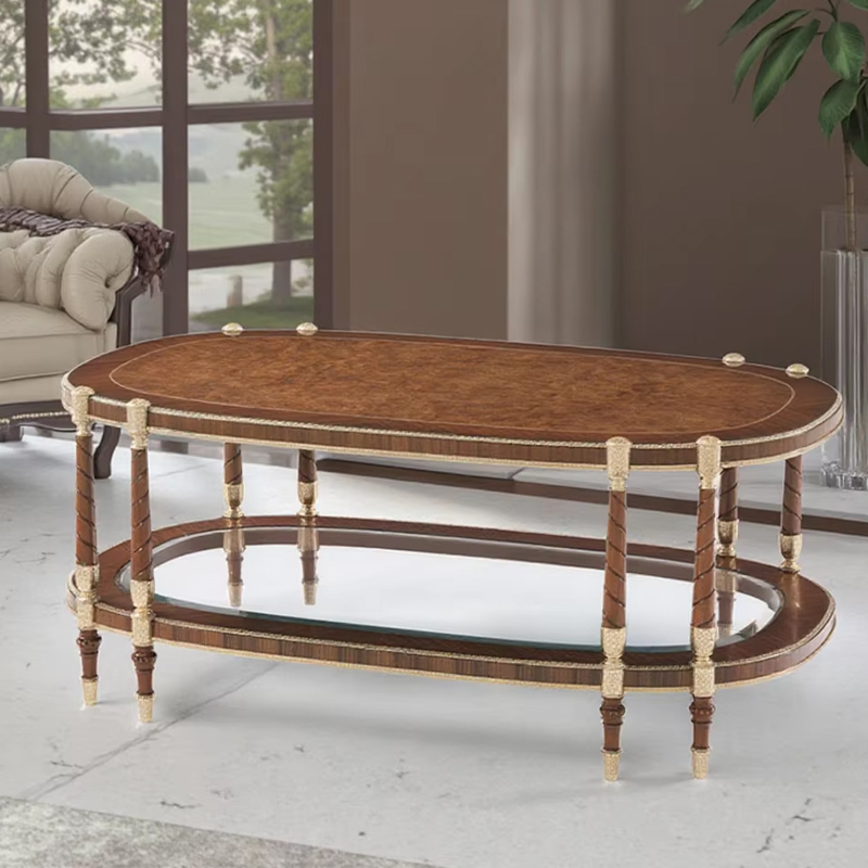 Classic Solid Wood Oval Coffee Table for Living Room,EKAR FURNITURE CO.,LTD,Classic Solid Wood Oval Coffee Table for Living Room,foshan furniture factory,custom Furniture factory,china furniture factory
