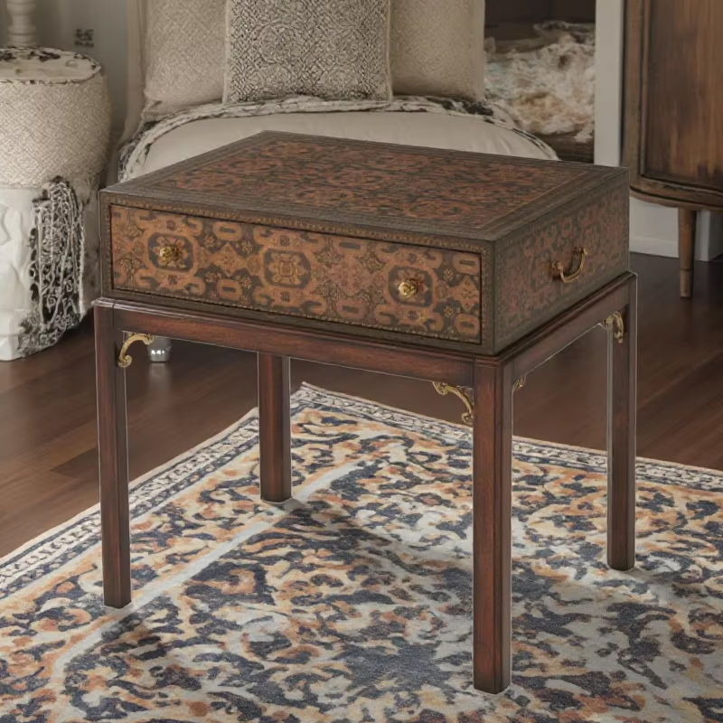 Classic Solid Wood Rectangular Parquet Side Table for Living Room,EKAR FURNITURE CO.,LTD,Classic Solid Wood Rectangular Parquet Side Table for Living Room,foshan furniture factory,custom Furniture factory,china furniture factory