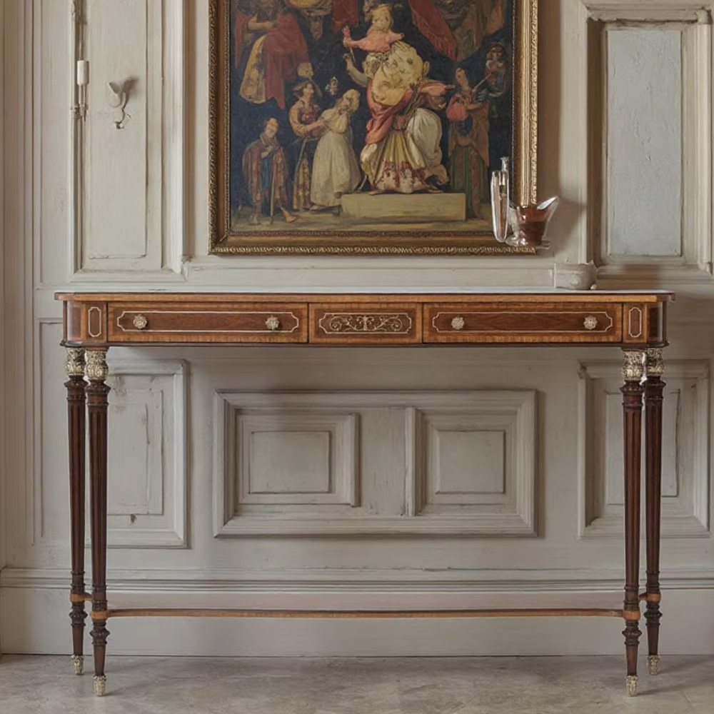 Classic Solid Wood Console Table with Storage for Entryway and Living Room,EKAR FURNITURE CO.,LTD,Classic Solid Wood Console Table with Storage for Entryway and Living Room,foshan furniture factory,custom Furniture factory,china furniture factory