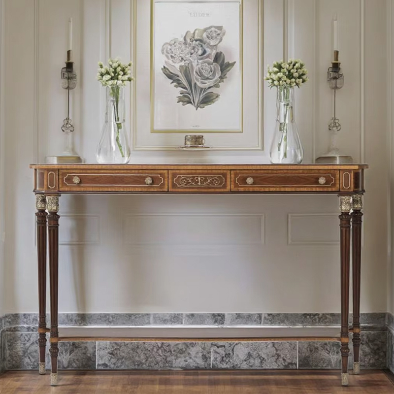 Classic Solid Wood Console Table with Storage for Entryway and Living Room,EKAR FURNITURE CO.,LTD,Classic Solid Wood Console Table with Storage for Entryway and Living Room,foshan furniture factory,custom Furniture factory,china furniture factory