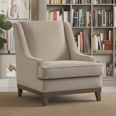 ,MY SHOP,Classic Fabric Lounge Chair with Solid Wood Legs for Living Room,foshan furniture factory,custom Furniture factory,china furniture factory